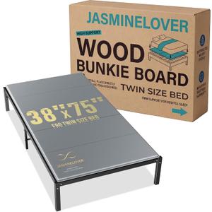 Bunkie Board Twin Size 38"x75" Bed Boards for Under Mattress - Heavy Duty Reinforced Wood Support Board with Anti-Sag Design, Fits Metal Frames/Platform Beds/Sleeper Sofas