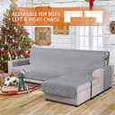 VANSOFY Upgraded Sectional Couch Covers 100% Waterproof L Shaped Sofa Slipcover Reversible Chaise Lounge Cover for Sectional Sofa Furniture Protector Cover for Pets Dog Cat(Large, Light Gray)