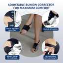 Bunion Corrector for Women, Adjustable Big Toe Separator Pain Relief, Hammer Toe Straightener, Non-Surgical Hallux Valgus Correction, Orthopedic Bunion Splint Day Night Support for Men(2PCS)