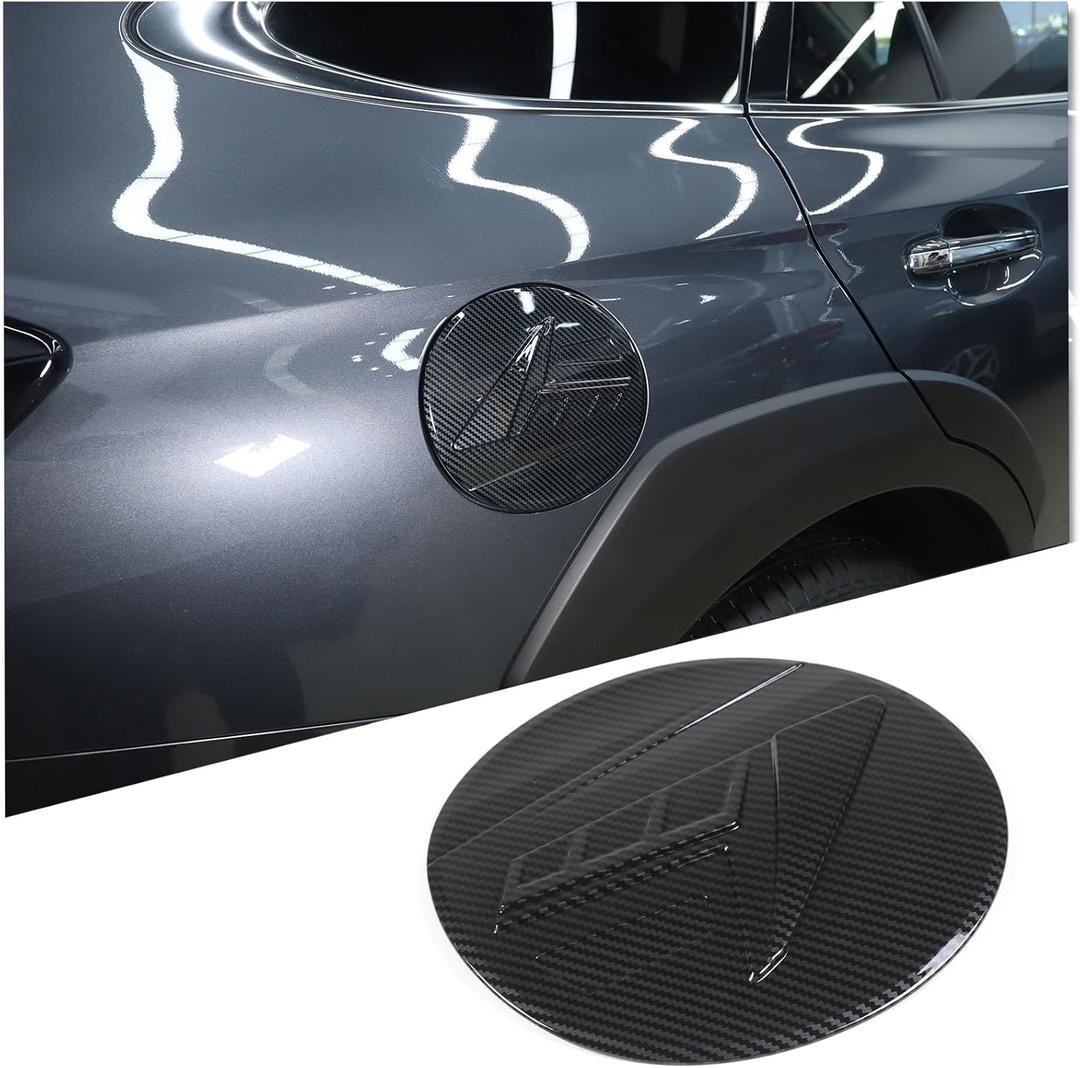 Fuel Tank Cover Trim for Subaru Outback 2021 2022 2023 2024 2025 Accessories, ABS Car Exterior Fuel Oil Filler Gas Tank Cap Trim 1Pcs, Carbon Fiber Pattern