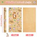 4 x WERNNSAI Baby Girl Kraft Wrapping Paper Roll - 1 Roll 17 x 33 ft Baby Shower Wrapping Paper for Girls Kids Birthday Gift Wrap Supply Woodland Animals Design New Born Party Favor