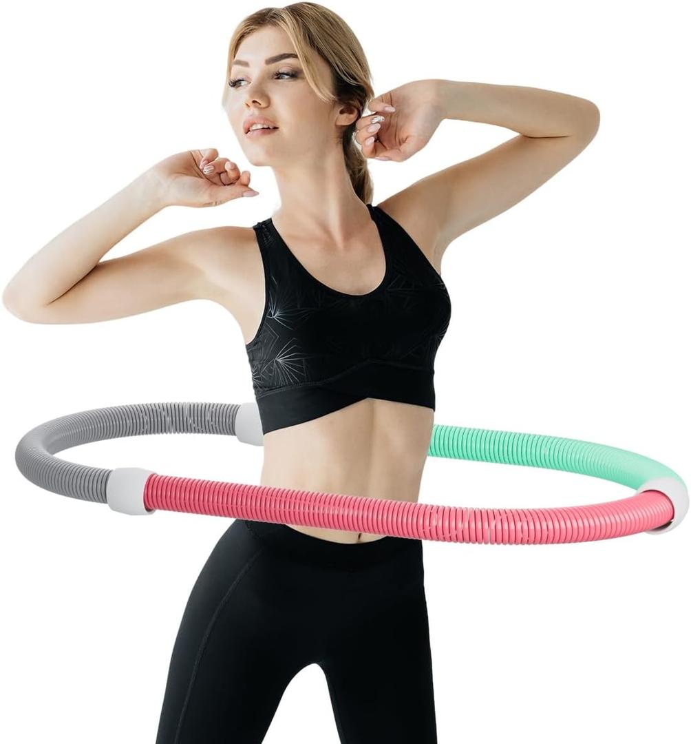 PFNRTH 3Ib Weighted Soft Spring Hula Hoop for Adults,Soft Waist Friendly Design and Efficient Fat Burning, Suitable for Various Venues, Homes, Outdoor Activities, etc.