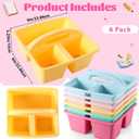 6 Pack Plastic Classroom Organizer Caddy with Handle, Pastel