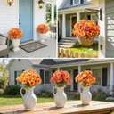 6 Bundles Artificial Flowers for Outdoors Indoor Decor, Vintage Silk Flowers Realistic UV Resistant Fake Flowers Faux Plants for Garden Patio Porch Box Home Decor (Mixed Color)