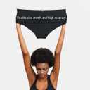 LEAKPROOF2.0 Seamless Bikini Period Underwear for Women | Period Panties Holds 6 Tampons | Mild Incontinence Leak Proof Underwear (S/M, 3-Black)