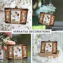 Personalized Wedding Gifts for Couples 2026 - Bridal Shower Gifts for Bride, Customized Wood Wedding Ornaments with Photos, Mr and Mrs Engagement Gift, Personalized Picture Frame