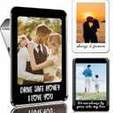 2 x 2Pcs Car Picture HolderAcrylic Magnetic Personalized Photo Display Frames with Car Visor Clip for Family, Couples, Drivers, Car Sun Visor, Fridge, Safe Driving Presents,Car Accessories