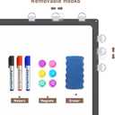 maxtek Combination White Board & Bulletin Cork Board 24 x 18 Whiteboard Magnetic, Combo Dry Erase Board with Black Aluminum Frame, 2' x 1.5' Hanging Message Board Wall Mounted for Homeschool Office