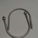 uxcell M8 Round U-Bolts, 2 Sets 108mm(4.25") Inner Width 136mm(5.35") Length 201 Stainless Steel U-Clamp Bolt with Plates & Nuts for Automobile, Trailer, Boat Trail, Silver