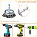 7 Pack Wire Brush for Drill, Carbon Steel Wire Wheel Brush, Cup Brush, Pen Brush Set with 1/4-Inch Hex Shank for for Cleaning Rust, Stripping and Abrasive