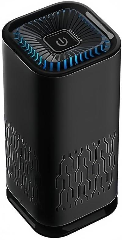 Portable Mini Air Purifier Cleaner for Bedroom, Car, Office. Air Purifier with HEPA13 Filter, Silent Operation, Travel-Size, Aromatherapy (Black)
