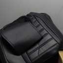 CAR PASS Nappa Leather Car Seat Covers Full Set, Luxury Seat Protector for Cars, Waterproof Anti-Slip Car Seat Cushion Armrest Compatible Airbag Universal for Sedan SUV Pick-up Truck Automotive, Black