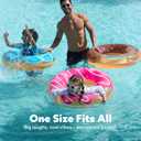 JOYIN Donut Pool Float with Glitters 32.5 (3 Pack), Funny Tube Toys for Swimming Pool Party and Donut Party Supplies