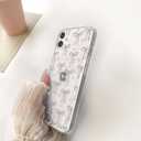 NITITOP Compatible with iPhone 11 Case Clear with Card Holder Cute Bowknot Pattern Bow Ribbon Little Love Hearts for Women Girls Soft TPU Wallet Case Protective Cover - Light Pink