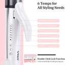 VGR Dual Voltage(100~250V) Travel Curling Iron with European Plug Adapter for International Travel, Europe Travel Essentials for Women, European Travel Must Haves
