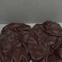 HFCNMY Stool Covers Rectangle, Stretch Waterproof PU Rectangle Bar Stool Covers Vanity Stool Cover Washable Counter Stool Covers Saddle Seat Cover with Elastic Bands(2 Pack, Coffee)