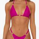 Sexy Bikinis for Women 2 Piece Bikini Spaghetti Strap Swimsuits Solid Color Bathing Swimwear Triangle Bathing Suit XL