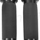 Benlari Motorcycle Black Hand Grips 1 Inch Handlebar Grips Electronic Throttle Universal Compatible with Harley Davidson Touring Softail Road Street Glide Road King 2008-2024