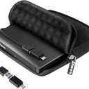 External USB 3.0 TypeC CD DVD +/RW Drive  Portable CD ROM Reader & DVD Burner with Protective Carrying Case for Laptop/Desktop PC/Mac/Windows/Linux