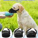 Soft Dog Muzzle for Anti Biting & Barking Secure & Breathable Mesh Mouth Guard for Grooming, Vet Visits, and Walks (Black-S)