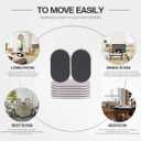 Reusable Large Furniture Movers Sliders for Carpet and Hardwood Floors-8 Pack 9-1/2" Oval Moving Pads Protector for Heavy Duty Sofa Bed Table Desk,Quickly and Easily Move Any Item, Beige