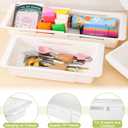 3 PCS Deep Drawer Organizer Bin Adjustable Sliding Drawer Organizers Expandable Kitchen Organizer Trays for Home Office Makeup Storage Tools