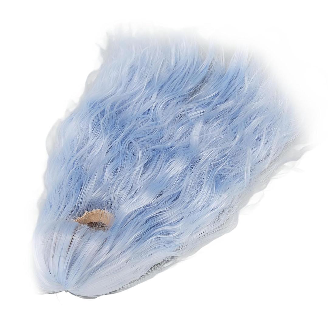 Doll Hair Wig Lifelike Doll Hair Wig, High Elasticity Mesh, Soft and Shedding proof DIYs Wavy Hair for 8.3in to 9.4in Doll (Sky Blue)