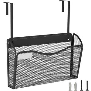 BOHDK Wall File Organizer, Mesh Hanging File Organizer, Home Office Organization and Storage, 1 Pockets Document Magazine Rack