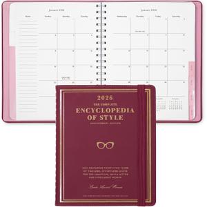 kate spade new york 2026 Large Weekly & Monthly Planner, 12 Month Soft Cover Agenda Dated January 2026-December 2026, Cute Planner with Stickers & Spiral Binding (Encyclopedia of Style)