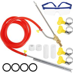 Pressure Washer Sandblasting Kit, Wet Sandblaster Attachment with 5000 PSI High Pressure, 1/4 Inch Quick Connect Sand Blaster Kit, Replacement Nozzles & Protective Glasses for Effective Cleaning