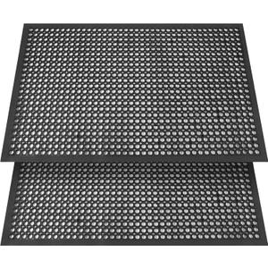 Anti Fatigue Rubber Floor Mat 2 Pack Restaurant Kitchen Mats for Floors Rubber Non-Slip Bar Floor Mats Door mat Drainage Mats Utility Garage Indoor Outdoor Use 36 x 60 Inches