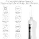 VOYOR Water Flosser Oral Irrigator Cordless Rechargeable Dental Water Jet Flosser with 3 Working Modes, IPX7 Waterproof for Teeth, Brace, Bridges Care WF200 (Blue)