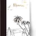 Holoary Travel Photo Album 4x6 300 Photos Three Pictures Per Page, Memo Writing Area for Each Pocket, Vacation Photo Album Printed Book Cover Travel Design Honeymoon Memories