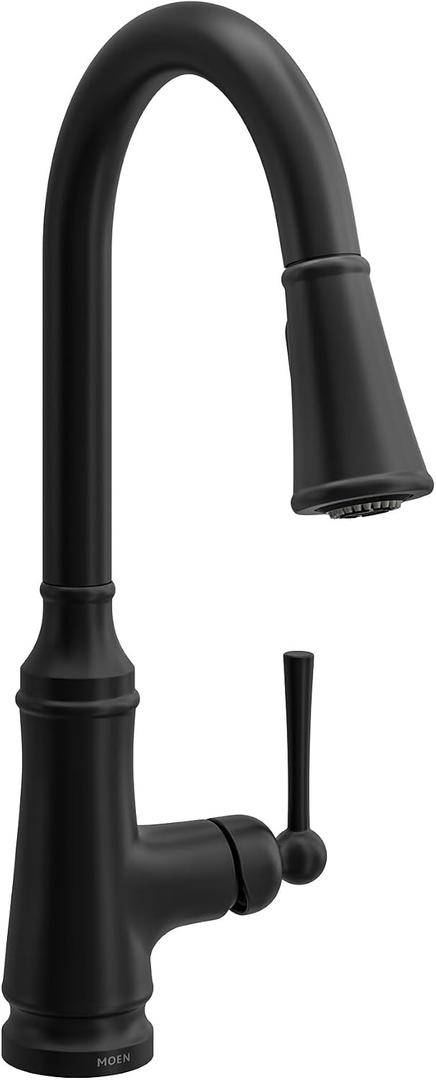 Moen Jaslynn Pulldown Kitchen Faucet, Matte Black, 87618BL