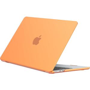 EooCoo Case Compatible with MacBook Air 13 inch M5 2026-2022 M4 M3 M2 A3449 A3240 A3113 A2681, Matte Hard Shell Scratch Resistant Protective Cover Compatible for MacBook Air 13.6 inch, Matte Orange
