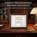 PaperDirect Foil Elegance Specialty Certificates, 50 Sheets of 38lb White Paper, 8" x 11", Double Red Foil Border, Perfect for Awards, Students, Employees, Volunteers, Course Completion, Diplomas