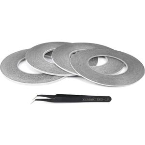 XUMAKI 2mm / 3mm / 4mm / 5mm x 50M Phone Repair Tape Phone Screen Adhesive Tape LCD Touch Screen Repair Tape with 1 Tweezers for Cell Phone, iPad, Tablets, Laptops, LCD Screen