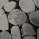 jxgzyy 4 Pcs Interlocking Stepping Stones Outdoor for Garden, 11.8" Square Pavers for Landscaping, Outside Pebble River Stone Mat for Yard Lawn Patio Pathway Walkway, DIY Landscape Decor - Light Grey
