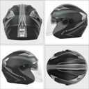 Motorcycle Scooter Helmet,Adult Open-face Motorbike Helmet Double Visor Fashion Personality for Men and Women DOT Approved (X-Large, GIAY)