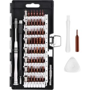 Syntus Precision Screwdriver Set, 63 in 1 with 57 Bits Screwdriver Kit, Magnetic Driver Electronics Repair Tool Kit for iPhone, Tablet, Macbook, Xbox, Cellphone, PC, Game Console, Black
