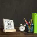 4 x To My Badass Wife Wood Plaque, Straighten Your Crown I Love You Forever and Always, Wife Gifts from Husband, Plaque with Wooden Stand, Meaningful Wood Sign Plaque, Valentines Day Gift B1