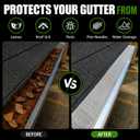Gutter Guards 6 Inch, Stainless Steel Micro Mesh Gutter Covers, 48 FT | Heavy-Duty Aluminum Alloy Frame With Diy Leaf Filter Design Helps Block Leaves, Pine Needles, Roof Grit And Debris