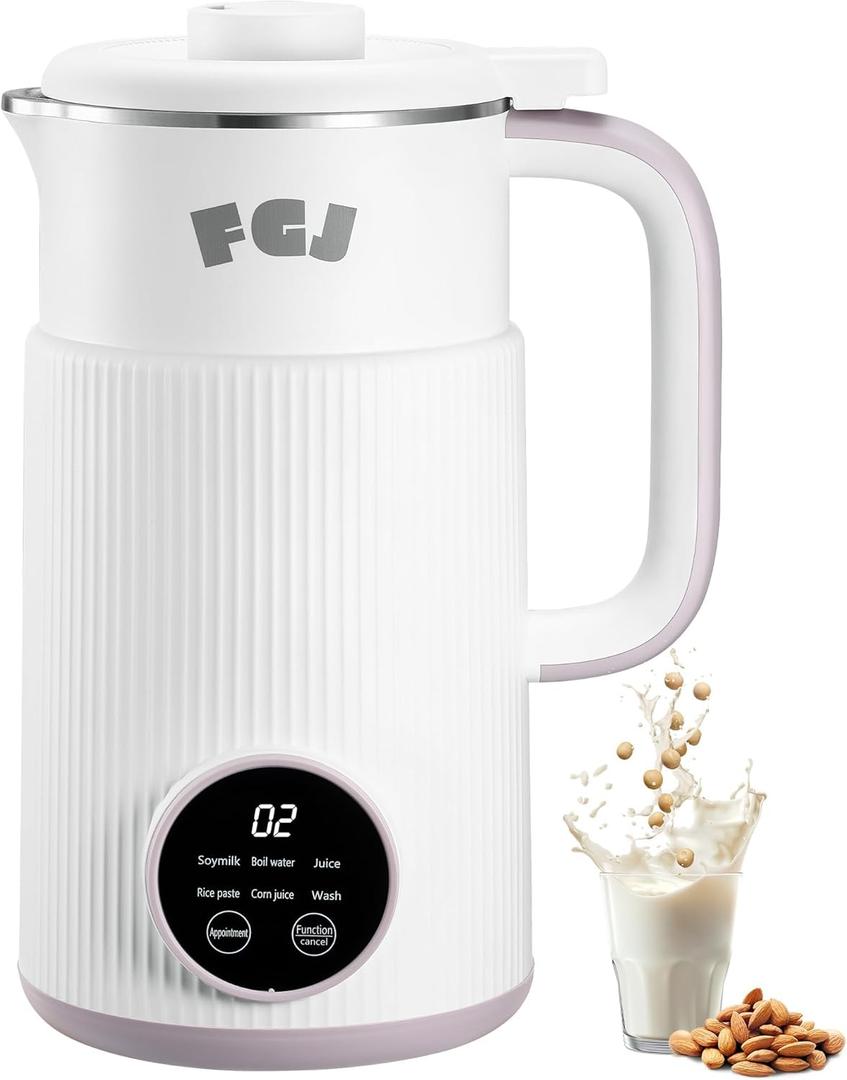 Nut Milk Maker Machine 28OZ, 6 in 1 Soy Milk Maker Blender, Stainless Steel Blenders for Oat, Almond, Plant Based Milk, Automatic Soybean Machine With Delay Start/ Keep Warm/ Boil Water/ Self-Cleaning