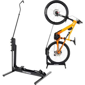 Brutus Up Vertical Bike Stand for Garage & Indoor  2-in-1 Floor Rack for E-Bikes up to 66 lbs  Fits 24-29" Wheels & 3.5" Wide Tires  No Drilling Upright Storage