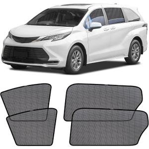 ZATOOTO Car Window Shades for Toyota Sienna 2020-2024, Car Side Window Shades for Baby, Breathable Mesh Car Window Covers Screen for Your Baby from 99% UV Rays and Bugs, Car Privacy Shades from Glare