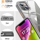 360 Rotatable Magnetic Stand for iPhone 13/14 Case Compatible with Mag-Safe 16FT Military Drop Protection, Anti-Scratch/Fingerprint iPhone 13/14 Phone Case(Clear-Grey)