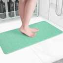 Non-Slip Bathtub Mat, Anti Slip Shower Mat, Fast Drying Bathtub Mats, Foot Scrubber Mat, Anti Slip Mat for Tub, Floor, Bathroom, Kitchen, Home, Hotel (Light Gree 24"×16")