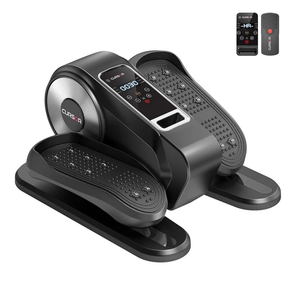 Under Desk Elliptical Machine, Electric Seated Pedal Exerciser, Mini Ellipse Leg Exerciser with Remoter, 12 Level Speeds, Forward & Reverse Direction, Manual & Auto Mode for Home Office