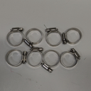 Precision Brand - 33040 M6S Micro Seal, Miniature All Stainless Worm Gear Hose Clamp, 5/16" - 7/8" (Pack of 8) (5/16 inches)