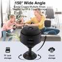 ELEFOCUS Mini Camera Wireless,2K Hidden Camera,Small Cameras Hidden Wireless,Nanny Cam Hidden Camera,Motion Detection Alerts,SD/Cloud Storage, Phone App Control & Real-Time Alerts (Black)